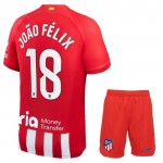 Günstige Fußballtrikots Atlético Madrid Joao Felix 18 Kinder Heimtrikot 2023-24 Kurzarm